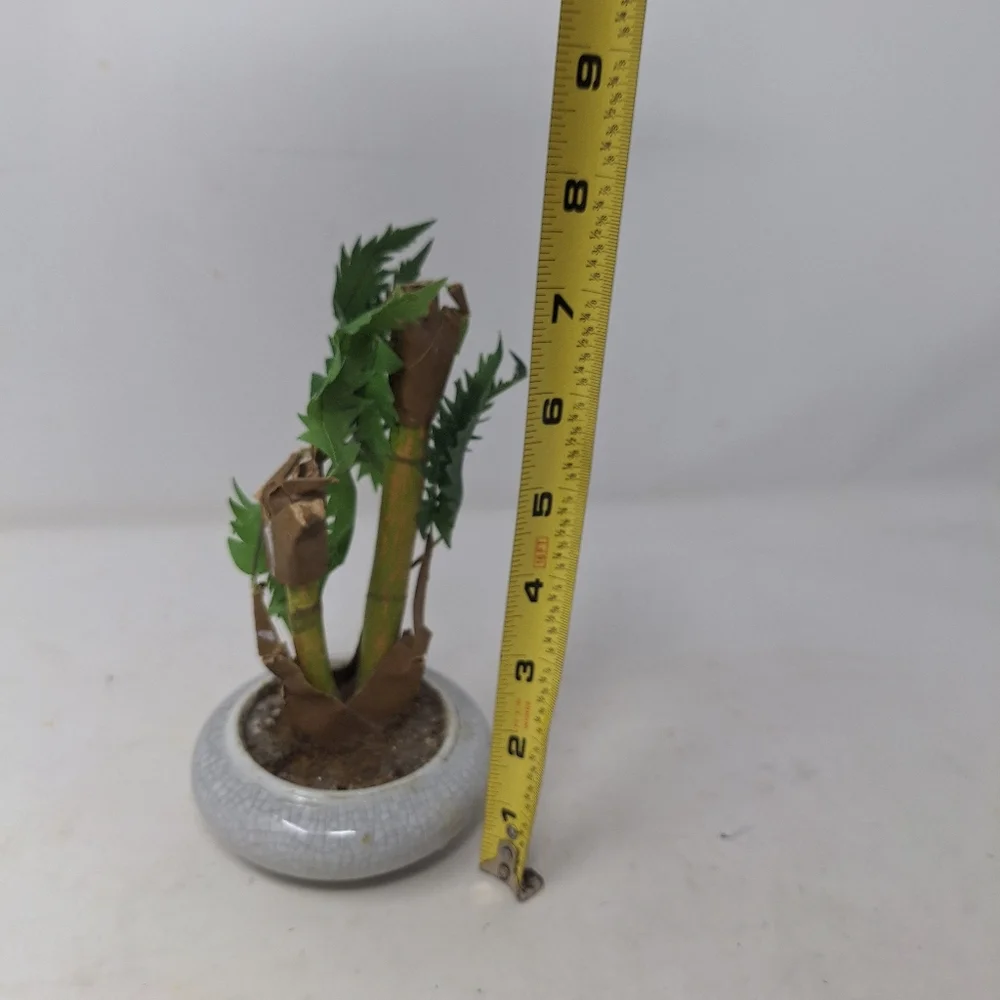 Faux Bonsai Tree Figurine Small Tabletop Fake Plant Home Decor Potted Ceramic